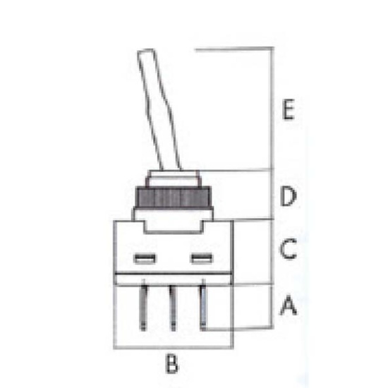 Interrupteur à Bascule 3 Pôles éclairé 15A 250V Avec Couvercle étanche - Montage à Clipser